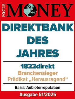 Focus Money: 1822direkt - Direktbank des Jahres