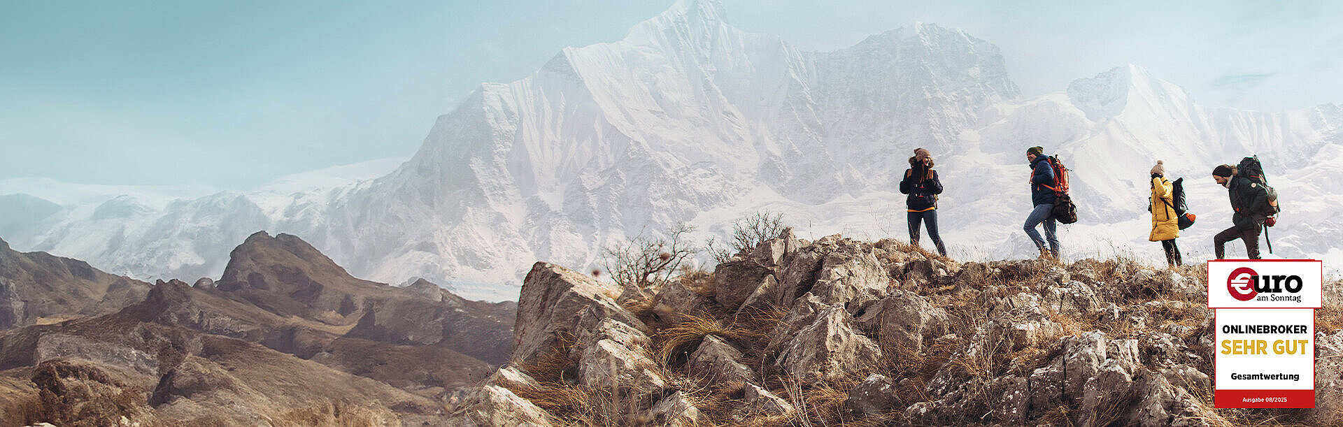 Siegel zum Onlinebroker-Test mit Bewertung "Sehr gut" von €uro am Sonntag