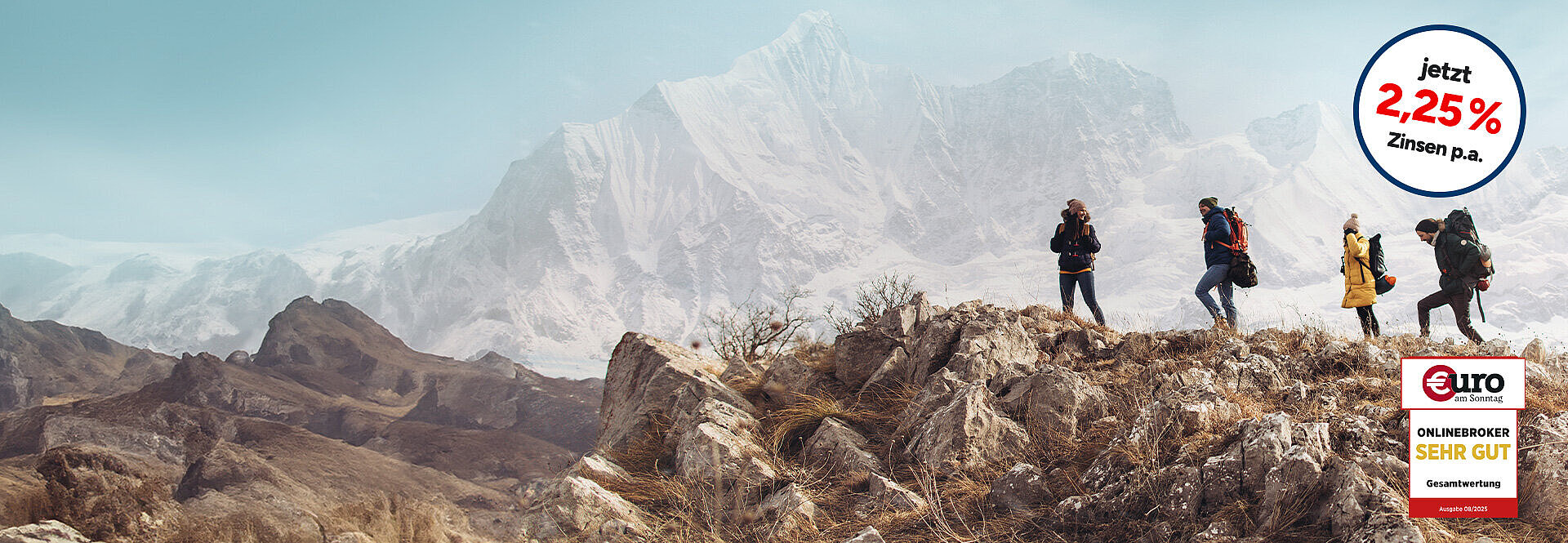 Depot mit Tagesgeldkonto mit 2,25 % Zinsen p.a. & €uro am Sonntag Siegel mit Online-Broker Bewertung „Sehr gut“