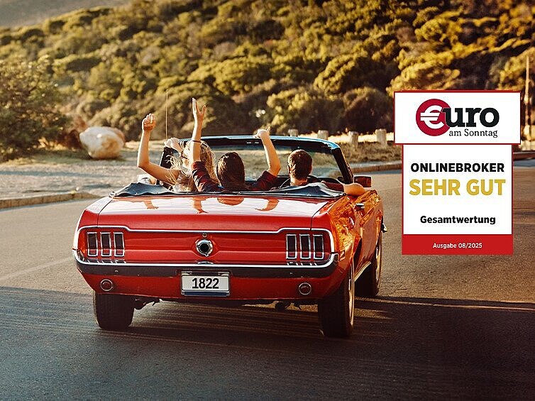 Depot mit bis zu 200 € Prämie & €uro am Sonntag Siegel mit Online-Broker Bewertung „Sehr gut“