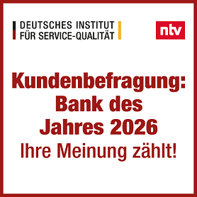 Kundenbefragung: Bank des Jahres 2026