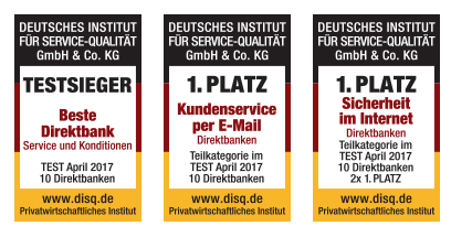 1822direkt - Testsieger 2017 1822direkt - Testsieger 2017