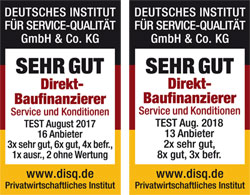 Direkt-Baufinanzierer: Sehr gut